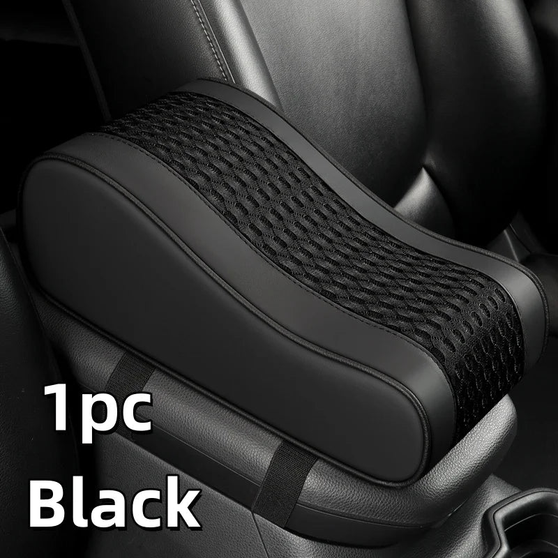 Thick Mesh Curved Car Center Console 7cm Heightening Pad Armrest Protection Pad with Storage and Comfortable Driving Interior