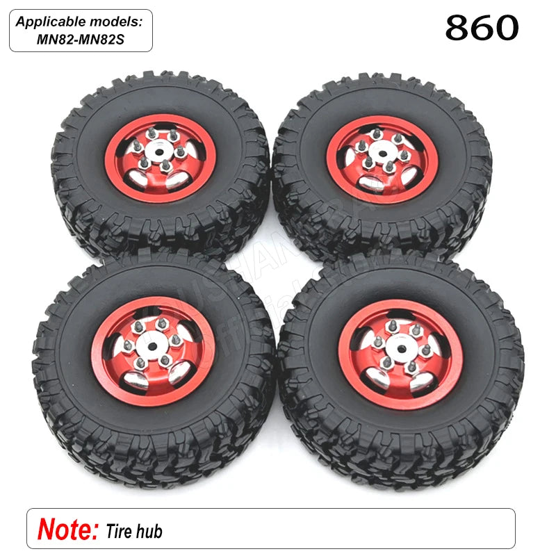 MN Series 82 82S Off-road Vehicle Parts - Metal Upgrade Accessories: Front and Rear Axles, Transmission Shaft, Tie Rods, Frame