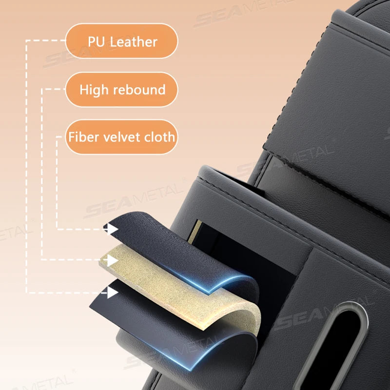 6-Pocket Car Seat Back Organizer Storage Bag