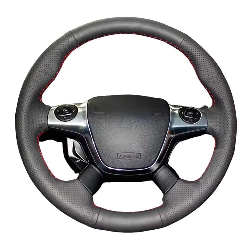 Car Steering Wheel Cover Perforated Microfiber Leather For Ford KUGA Escape 2013-2016 alternate view