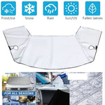 Silver Car Windshield Sunshine Shield Winter Sunshine Cover Front Window Ice Frost Outdo detail view