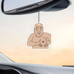 Humorous Heart Hands Car Scent Hanger - Playful Funny Design, Mirror Vent Hanging, Lasting Fragrance