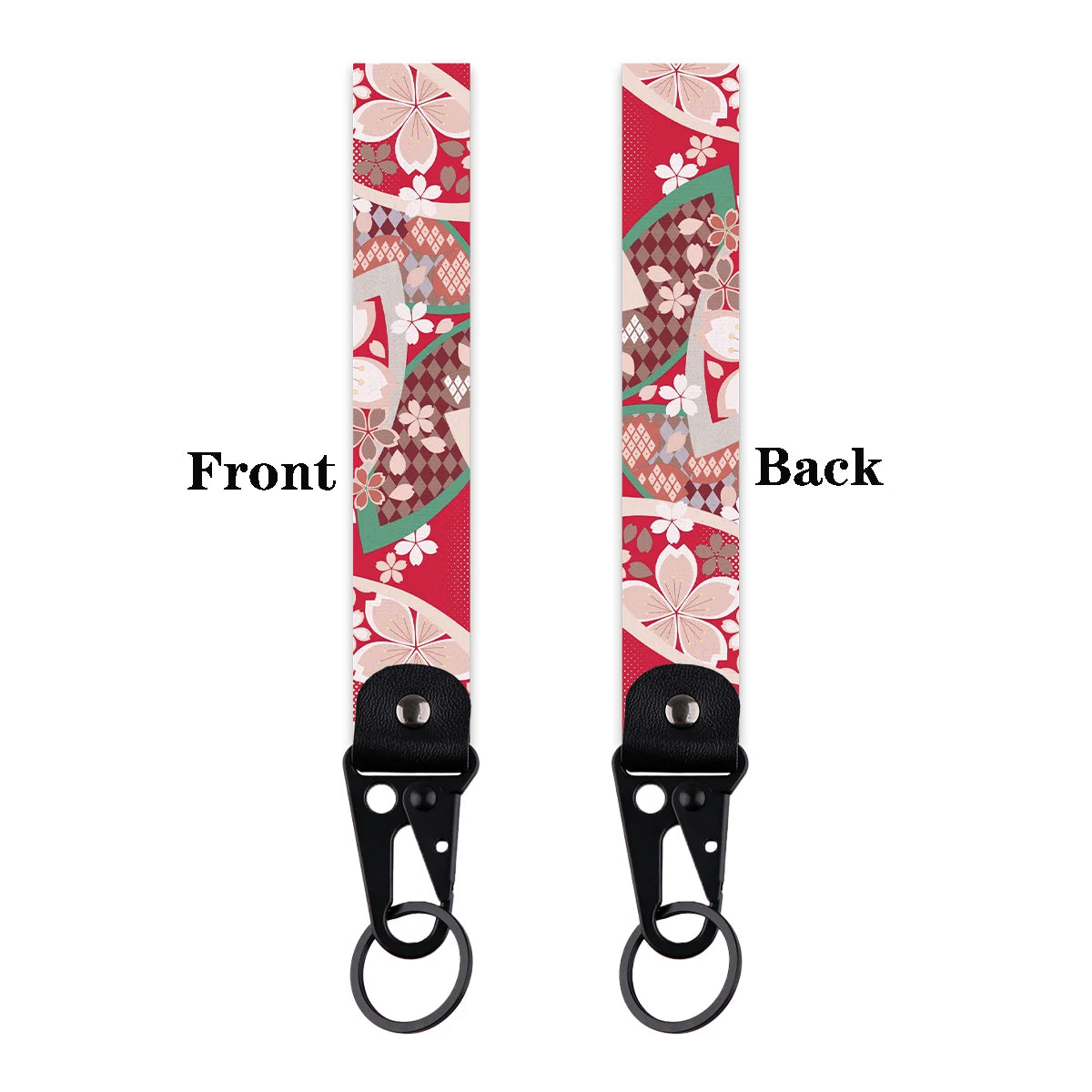 Datura Flower Car Keychain Key Ring close-up view