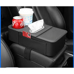 Car Armrest Box Heightening Pad, Seat Middle Storage Bag, Water Cup Holder, Tissue Box, Multifunctio