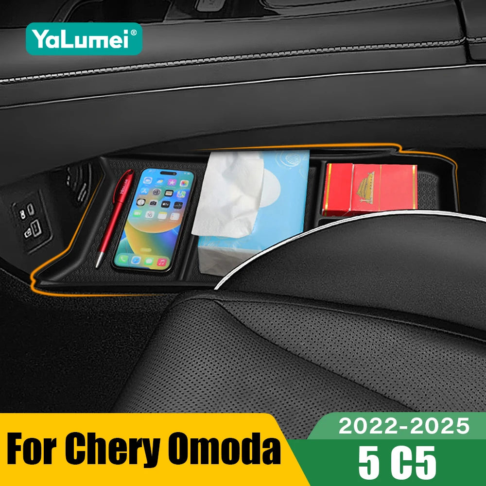For Chery Omoda 5 C5 2022 2023 2024 2025 Under Center Console Organizer Storage Box Tray TPE Anti-sl
