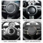 Car Steering Wheel Sticker For MINI Cooper F56 F55 F54 F60 R56 R60 U25 J01 F65 F66 PU Leather Stickers Interior Car Accessories