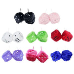 6cm Multicolor Plush Dice Pendant Car Hanging Ornament
