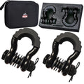 2pcs 28660lbs Break Strength D-Ring Anchor Shackle for Off-Road Jeep Vehicle Recovery 5/8" 23mm Pin Safe Recovery Trailer hook