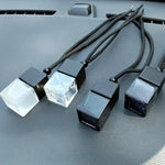 Square Glass Car Perfume Bottle Pendant | Empty Essential Oil Diffuser additional angle