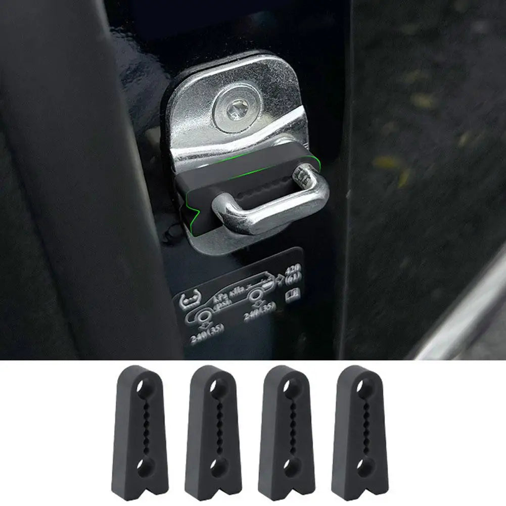 4pcs Car Door Lock Shock Absorber Silicone Cover Noise Reduction & Anti-Collision Pad alternate view