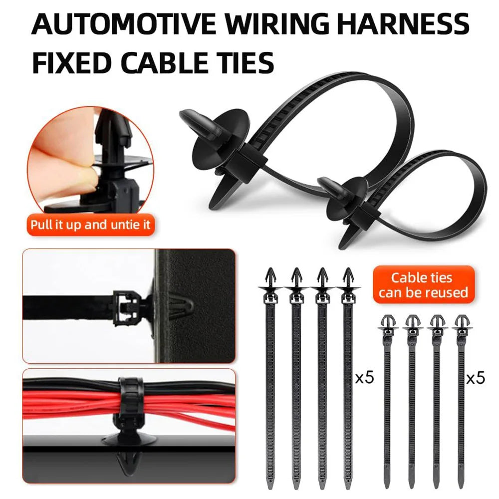 Car Retainer Clips Auto Push Pin Rivets Set Bumper Clips Fastener Remover Door Trim Panel Clip for Ford GM Toyota Honda Chrysler