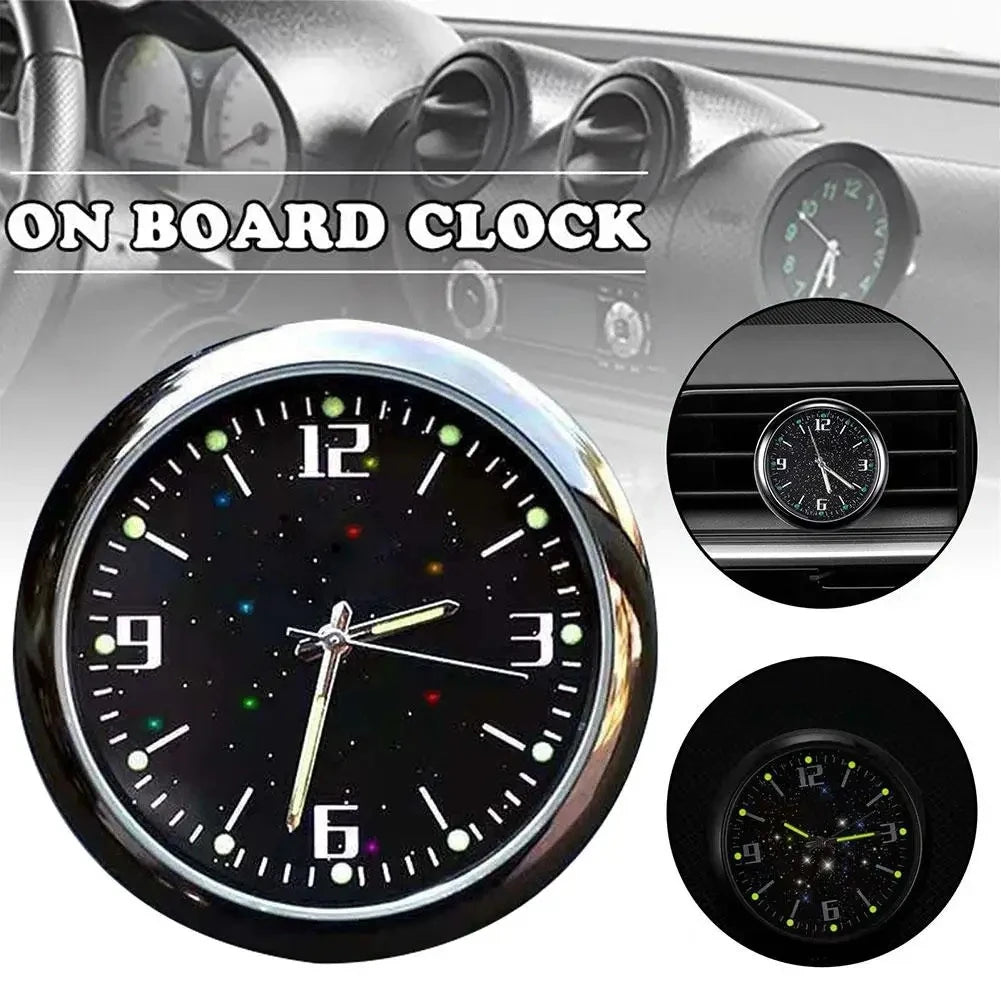 Luminous Car Clock Air Outlet Mini Quartz Clock with Clip | Auto Ornament Waterproo additional angle