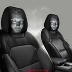2pcs Portrait Printed Car Headrest Covers | 100% Polyester Universal Fit for Cars, Trucks, SUVs | Wa