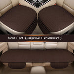 Flax Car Seat Cushion Pad Thick Fiber Filled Seat Cover close-up view