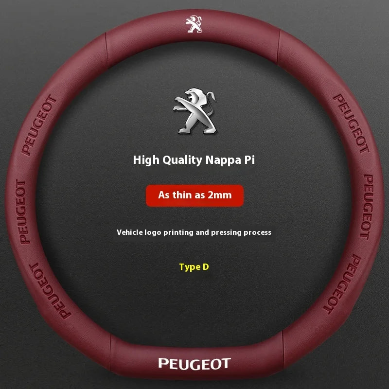 Car Steering Wheel Cover For Peugeot 106 107 108 206 207 208 301 307 308 406 407 408 5 close-up view
