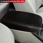 Car Microfiber Leather Armrest Box Cover Center Console Lid Cover Interior Accessories For Honda Civic 9th Gen 2012 - 2015