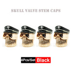 DSYCAR 4Pcs Skull Tire Valve Caps | Universal Dustproof Stem Caps close-up view