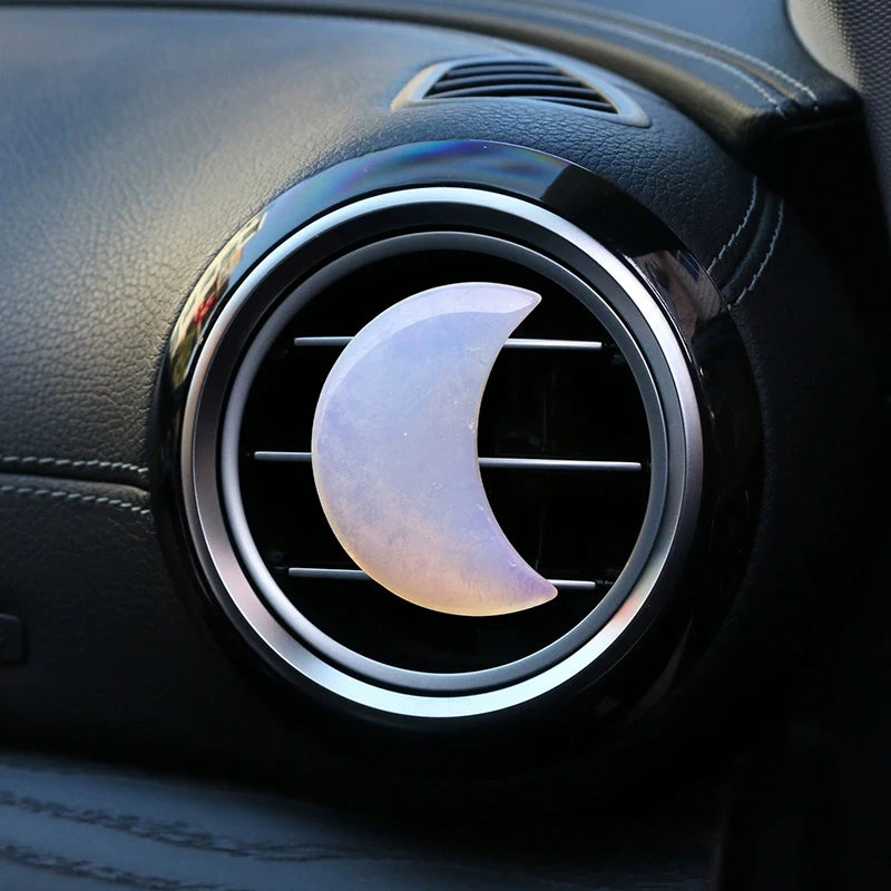 Crescent Moon Car Air Vent Clip Cute Ornament For Women Auto Air Outlet Interior Decoration Accessory