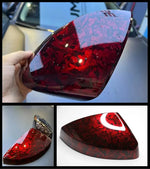 Glossy Laser Forged Carbon Fiber Vinyl Wrap Self-Adhesive Car Sticker Waterproof for A close-up view