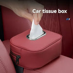 Leather Car Tissue Box Holder for Sun Visor, Headrest and Armrest