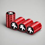4Pcs Peugeot Logo Car Tyre Valve Caps | Aluminum Alloy Wheel Accessories for Peugeo additional angle