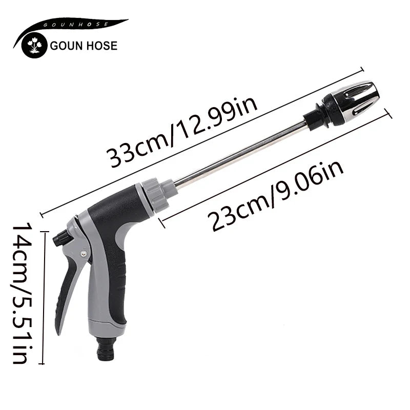High Pressure Car Wash Water Gun | Heavy Duty Metal Extension Rod for Cars and Gard additional angle