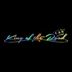 Waterproof and sunscreen Die-Cut Vinyl Decal King of the Road Car Sticker  Auto Decors on Car Body Bumper Rear Window