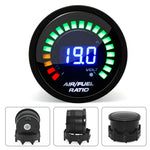 52MM Digital Car Gauge Set with 20 LED Display | Water Temp Oil Pressure Voltmeter AFR E detail view