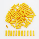 50/100/200pcs BV1.25 BV2.5 BV5.5 Insulated Straight Wire Butt Connector Electrical Cop close-up view