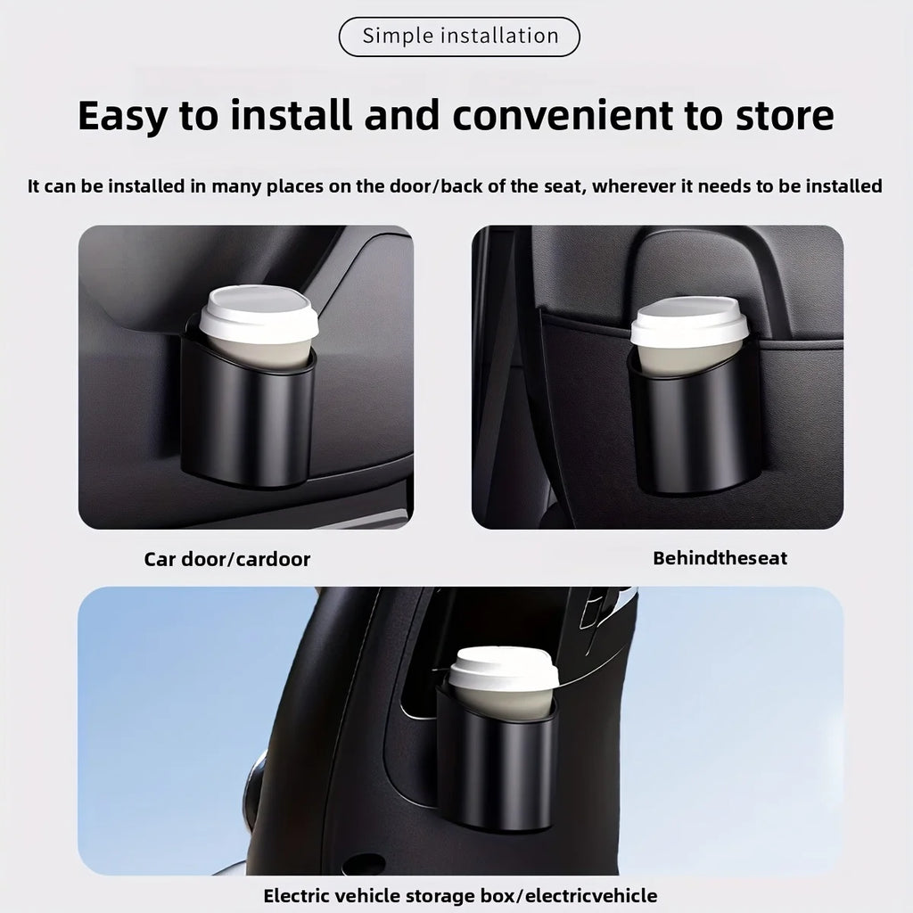 Car Door Cup Holder Box | Back Clip Drink Rack Storage Bin detail view