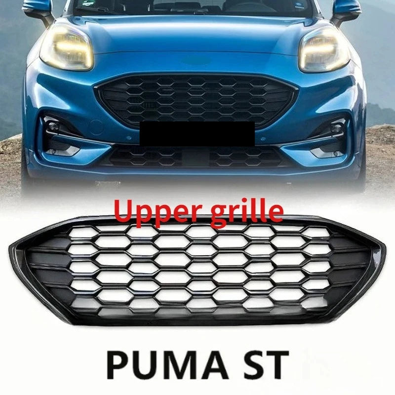 For Ford PUMA ST Line 2019-2024 Front Bumper Grille | Gloss Black ABS Fog Lamp Fram additional angle