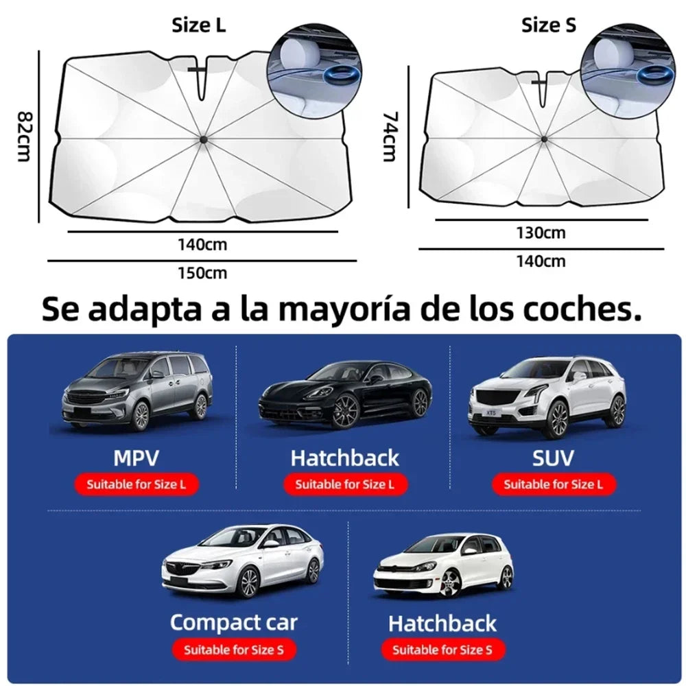 Upgraded Car Windshield Sun Shade Umbrella Foldable Car Sunshade Front Window Cover f lifestyle view