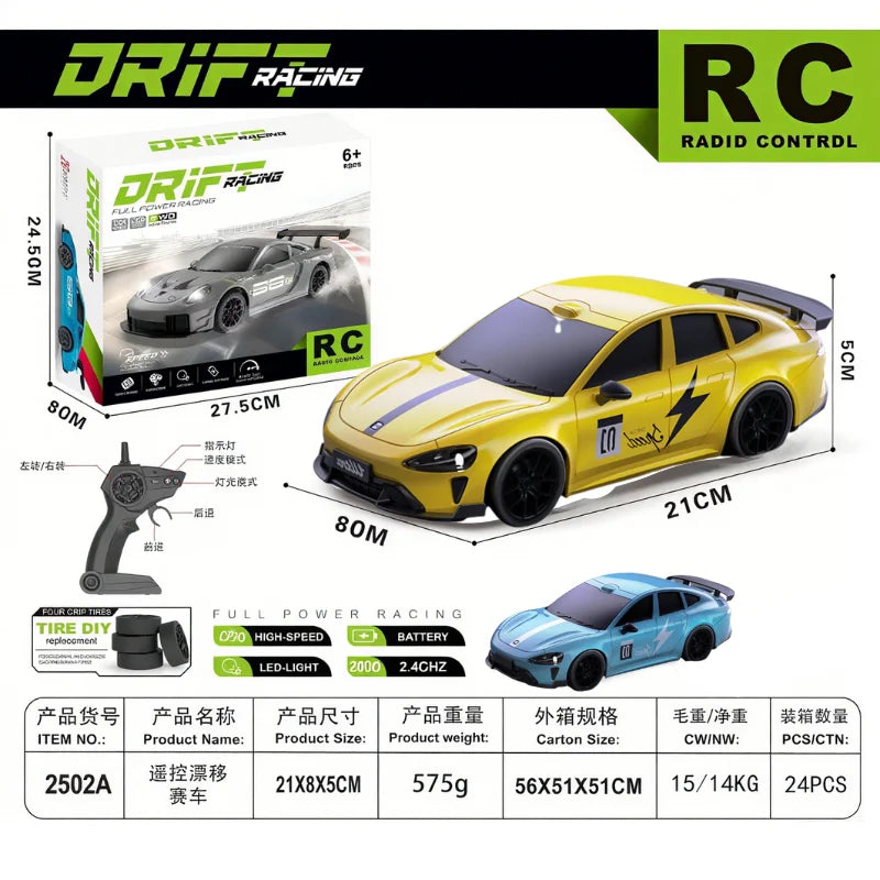 2026 New, Limited Edition Rc Drift GT3 RS 911 mi SU7 1:24 Drift Racing Car, Kids Gift lifestyle view