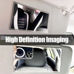 Car Sun Visor Mirror,Stainless Steel Sun-Shading Cosmetic Mirror for Wife Girlfriend,Seatback Makeup Mirror Stick on Car Vanity