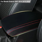 Car Armrest Box Center Console Lid Armrest Cover Microfiber Leather Cover For Skoda Octavia 2007-2014 2015-2020