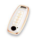 Soft TPU Keyfob Cover Case Keychain for Nissan 2025 2026 Armada PRO 4-X Versa X-Trail T33 Serena Rouge Kicks Pathfinder Ariya