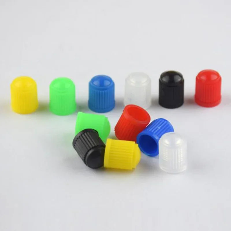 20Pcs Car Tire Tyre Valve Caps with O Rubber Ring Dust Covers Plastic Black Grey Red lifestyle view