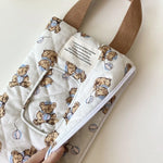 Korean Quilted Tissue Pouch Bear Car Organizer Balloon Wipes Case Ins Style Hanging D alternate view