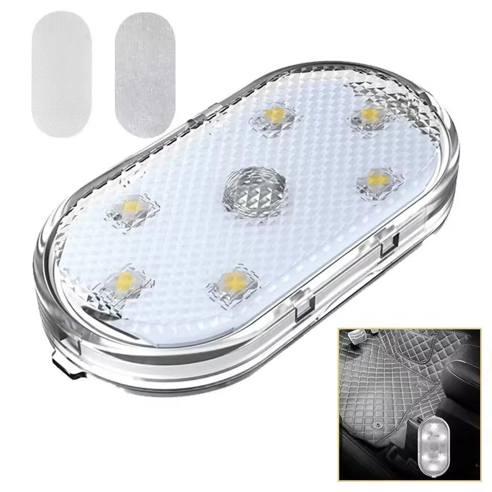 USB Charging LED Touch Light Mini Wireless Car Interior Lighting Auto Roof Ceiling Re alternate view