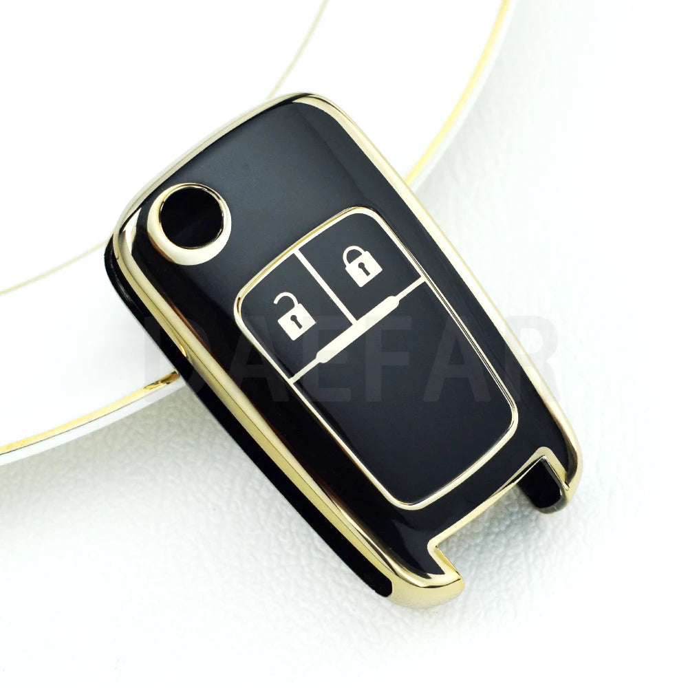 2 Buttons TPU Car Key Shell for Chevrolet Cruze Epica Lova Camaro Impala for Buick Ope close-up view