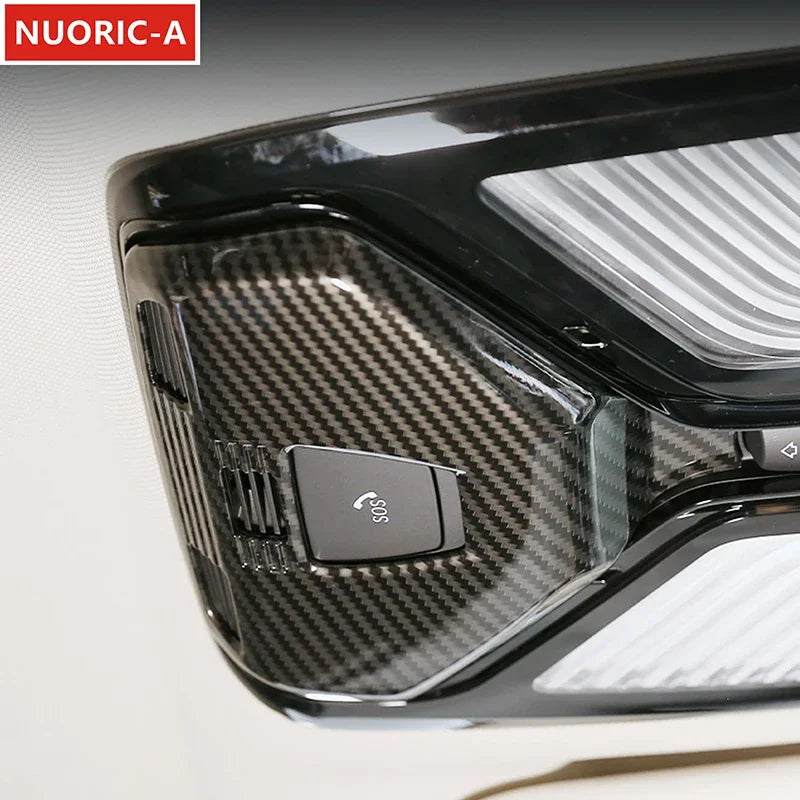 Carbon Fiber Color Roof Reading Lamp Panel Decoration Cover Trim For BMW X3 X4 G01 G02 X5 G05 Car St
