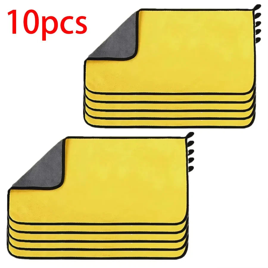 1/2/3/6/10pcs 30X60cm Microfiber Car Cleaning Towels Soft Quick Drying for Windows Mir close-up view