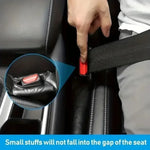 Universal Car Seat Gap Filler Plug, Soft Leather Padding close-up view