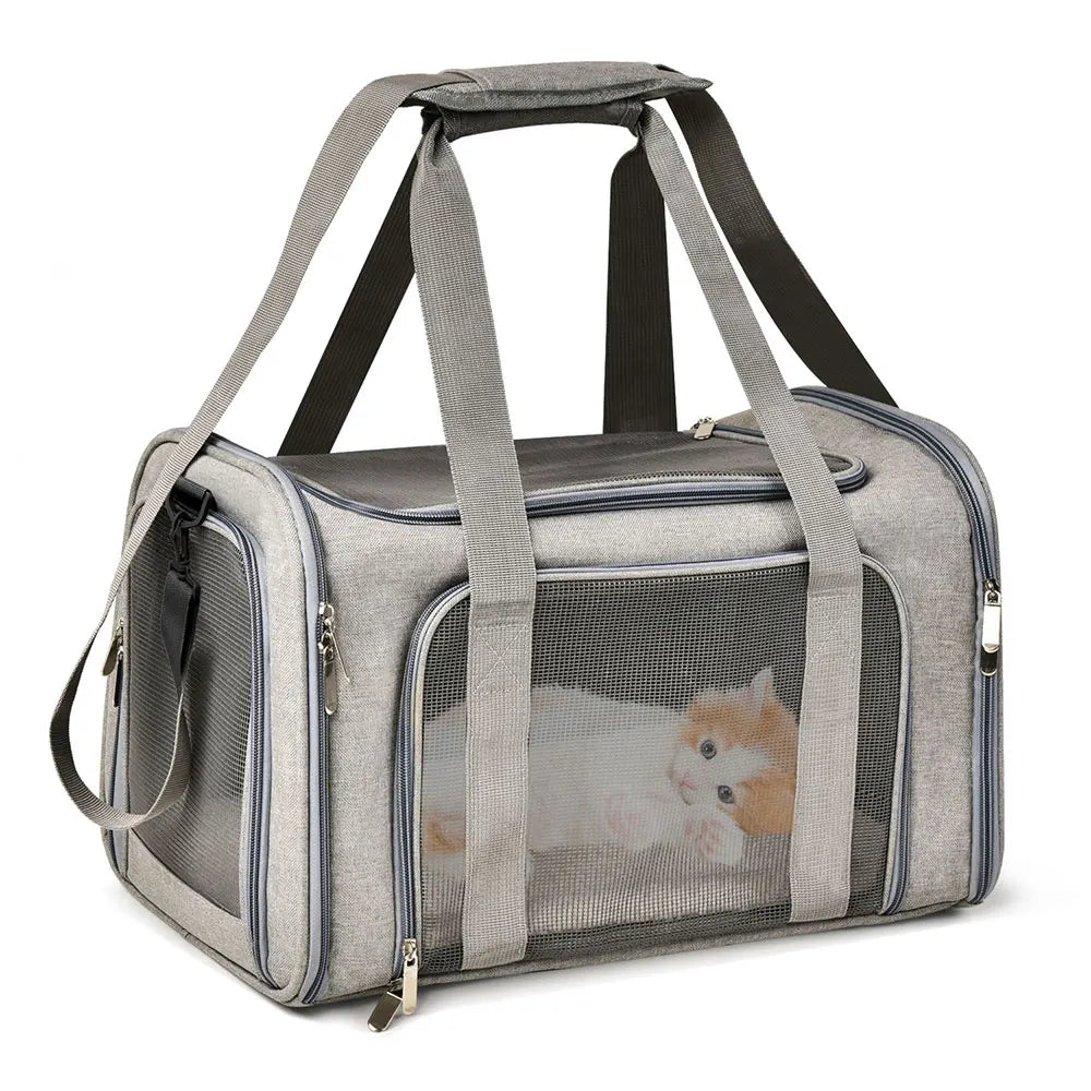 Soft Side Pet Carrier Backpack | Airline Approved Travel Bag for Small Dogs and Cats detail view