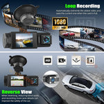 WiFi Dash Cam for Car | 1080P Video Recorder HD Front Rear View additional angle