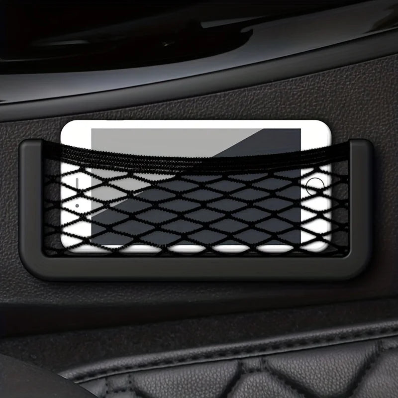 3pcs Car Organizer Storage Bag Auto Paste Net Pocket Phone Holder Car Accessories 20*8CM Universal