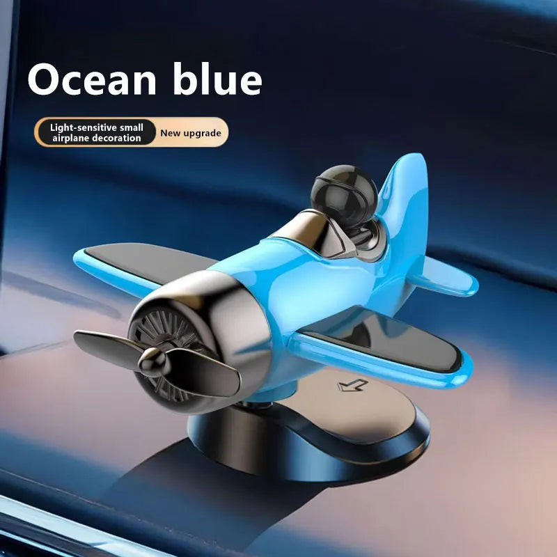 Lenovo Solar Powered Rotating Airplane Car Dashboard Ornament 360° Auto Spin Decor Air close-up view