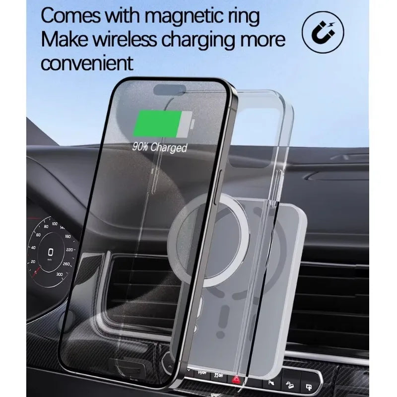 100W Magnetic Wireless Car Charger Air Outlet Phone Holder for iPhone 16 15 14 13 12 Pro detail view