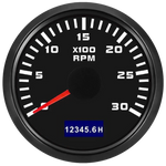 52mm Tachometer with Hourmeter | 7 Color Backlight RPM Gauge for Car Boat alternate view