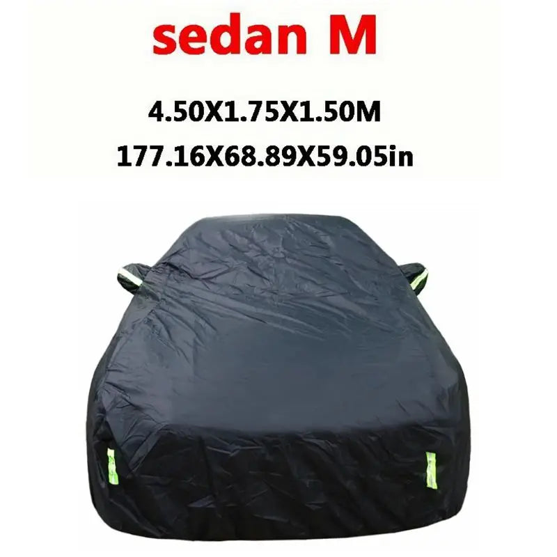 Universal Full Car Cover | Outdoor Sun Snow UV Protection for SUV Sedan S-XXL alternate view